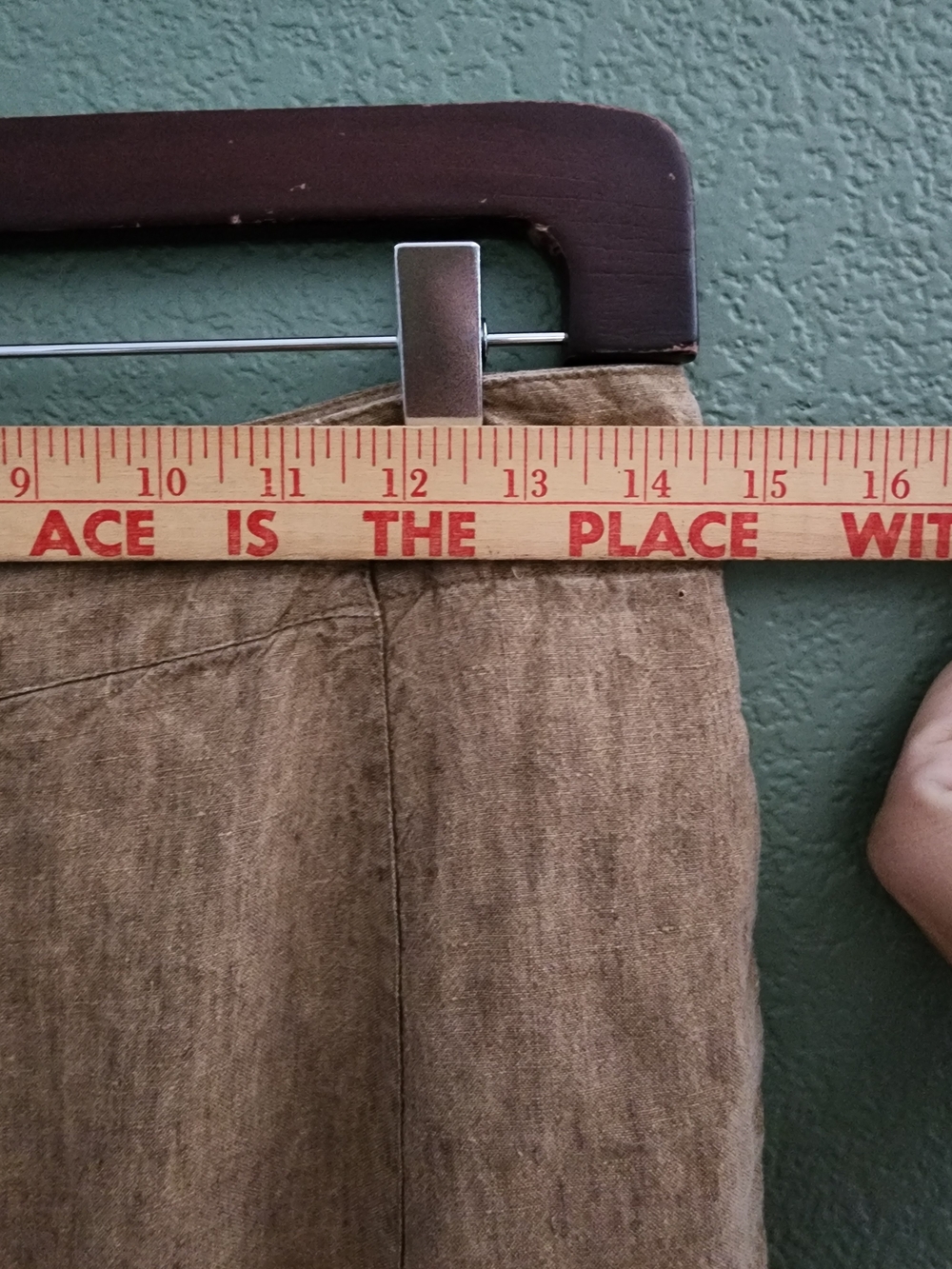 Poetry Wide-Leg Linen-Blend Pants in Taupe Brown - Picture 4 of 6